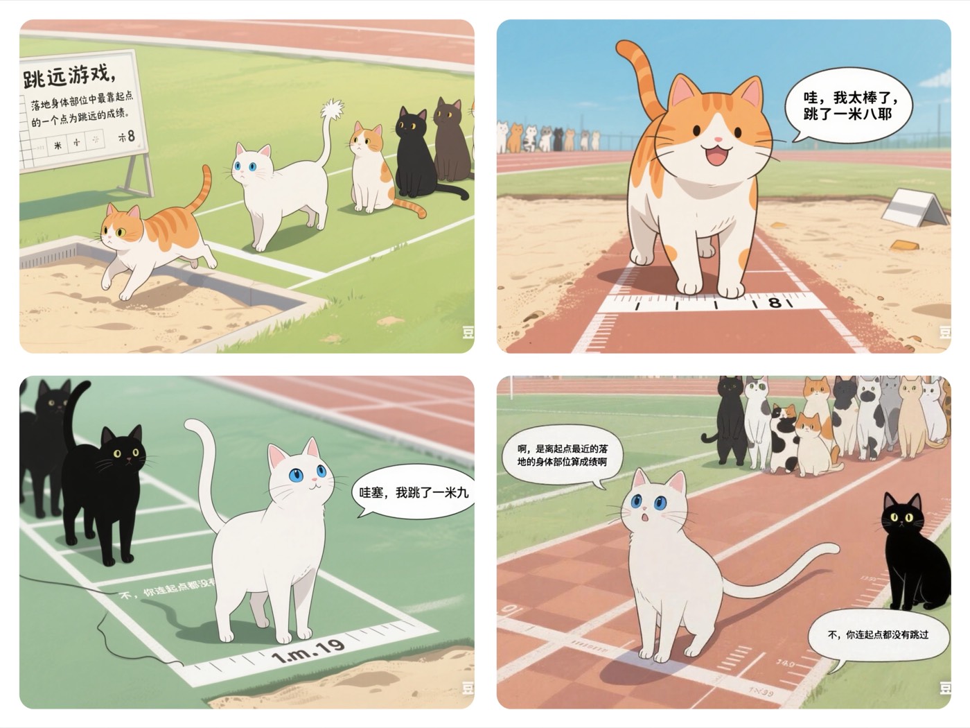 长尾喵 AI 原创 IP 四格漫画